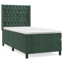 Cama box spring con colchón terciopelo verde oscuro 90x190 cm de , Camas y somieres - Ref: Foro24-3132834, Precio: 350,10 €, ...