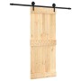 Puerta corredera con herrajes madera maciza de pino 85x210 cm en Puertas | Comprar online en Foru.es