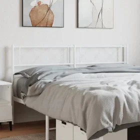 White metal headboard 150 cm by , Headboards and footboards - Ref: Foro24-372360, Price: 28,96 €, Discount: %