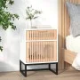 Mesita noche madera y hierro contrachapada blanco 40x30x55,5 cm de , Mesitas de noche - Ref: Foro24-352091, Precio: 62,12 €, ...