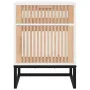 Mesita noche madera y hierro contrachapada blanco 40x30x55,5 cm de , Mesitas de noche - Ref: Foro24-352091, Precio: 62,12 €, ...
