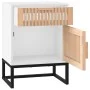 Mesita noche madera y hierro contrachapada blanco 40x30x55,5 cm de , Mesitas de noche - Ref: Foro24-352091, Precio: 62,12 €, ...