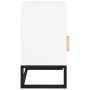 Mesita noche madera y hierro contrachapada blanco 40x30x55,5 cm de , Mesitas de noche - Ref: Foro24-352091, Precio: 62,93 €, ...
