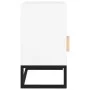 Mesita noche madera y hierro contrachapada blanco 40x30x55,5 cm de , Mesitas de noche - Ref: Foro24-352091, Precio: 62,12 €, ...