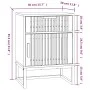 Mesita noche madera y hierro contrachapada blanco 40x30x55,5 cm de , Mesitas de noche - Ref: Foro24-352091, Precio: 62,12 €, ...