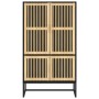 Aparador alto madera contrachapada negro 70x35x125 cm de , Taquillas y armarios de almacenamiento - Ref: Foro24-352140, Preci...