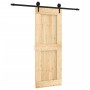Puerta corredera con herrajes madera maciza de pino 80x210 cm en Puertas | Comprar online en Foru.es