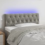 Cabecero con LED de terciopelo gris claro 100x7x78/88 cm de , Cabeceros y pies de cama - Ref: Foro24-3121990, Precio: 53,03 €...