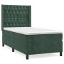 Cama box spring con colchón terciopelo verde oscuro 90x200 cm de , Camas y somieres - Ref: Foro24-3132840, Precio: 381,08 €, ...