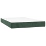 Cama box spring con colchón terciopelo verde oscuro 120x200 cm de , Camas y somieres - Ref: Foro24-3141476, Precio: 374,75 €,...