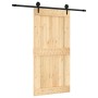Puerta corredera con herrajes madera maciza de pino 100x210 cm en Puertas | Comprar online en Foru.es