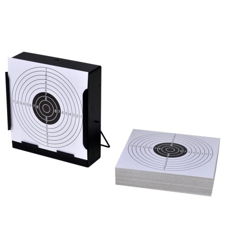Porta dianas cuadrado de 14 cm con 100 dianas de papel de vidaXL, Dianas de tiro - Ref: Foro24-90831, Precio: 24,19 €, Descue...