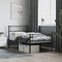 Estructura de cama con cabecero y estribo metal negro 75x190 cm de , Camas y somieres - Ref: Foro24-372285, Precio: 67,14 €, ...