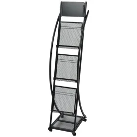 Magazine rack 40x32x131 cm black A4 by , Magazine racks - Ref: Foro24-30098, Price: 103,46 €, Discount: %