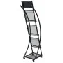 Magazine rack 40x32x131 cm black A4 by , Magazine racks - Ref: Foro24-30098, Price: 103,46 €, Discount: %