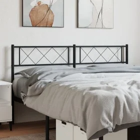 Cabecero de metal negro 135 cm de , Cabeceros y pies de cama - Ref: Foro24-372309, Precio: 30,43 €, Descuento: %