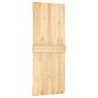 Puerta corredera con herrajes madera maciza de pino 85x210 cm en Puertas | Comprar online en Foru.es