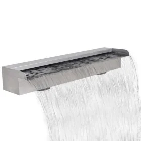 Fuente cascada rectangular piscina acero inoxidable 60 cm de vidaXL, Fuentes y cascadas - Ref: Foro24-41667, Precio: 86,87 €,...