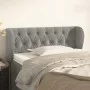 Light gray velvet headboard 103x23x78/88 cm by , Headboards and footboards - Ref: Foro24-3117522, Price: 61,66 €, Discount: %