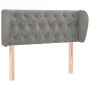 Light gray velvet headboard 103x23x78/88 cm by , Headboards and footboards - Ref: Foro24-3117522, Price: 61,66 €, Discount: %