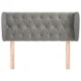 Light gray velvet headboard 103x23x78/88 cm by , Headboards and footboards - Ref: Foro24-3117522, Price: 61,66 €, Discount: %