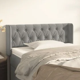 Light gray velvet headboard 103x16x78/88 cm by , Headboards and footboards - Ref: Foro24-3119146, Price: 58,55 €, Discount: %