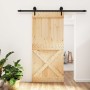Puerta corredera con herrajes madera maciza de pino 95x210 cm en Puertas | Comprar online en Foru.es