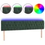 Cabecero con LED de terciopelo verde oscuro 180x7x78/88 cm de , Cabeceros y pies de cama - Ref: Foro24-3122011, Precio: 91,19...