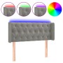 Cabecero con LED de terciopelo gris claro 103x16x78/88 cm de , Cabeceros y pies de cama - Ref: Foro24-3123614, Precio: 63,89 ...