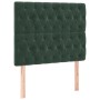 Cama box spring con colchón terciopelo verde oscuro 90x190 cm de , Camas y somieres - Ref: Foro24-3129366, Precio: 356,13 €, ...