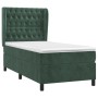 Cama box spring con colchón terciopelo verde oscuro 90x200 cm de , Camas y somieres - Ref: Foro24-3129372, Precio: 407,24 €, ...