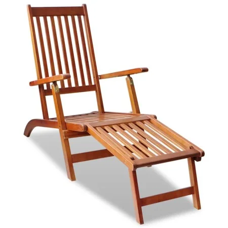 Tumbona de jardín con reposapiés de madera maciza de acacia by vidaXL, Loungers - Ref: Foro24-41433, Price: 113,07 €, Discoun...