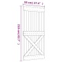 Puerta corredera con herrajes madera maciza de pino 95x210 cm en Puertas | Comprar online en Foru.es