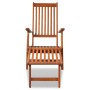 Tumbona de jardín con reposapiés de madera maciza de acacia de vidaXL, Tumbonas - Ref: Foro24-41433, Precio: 115,93 €, Descue...