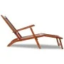 Tumbona de jardín con reposapiés de madera maciza de acacia by vidaXL, Loungers - Ref: Foro24-41433, Price: 113,07 €, Discoun...
