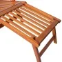 Tumbona de jardín con reposapiés de madera maciza de acacia by vidaXL, Loungers - Ref: Foro24-41433, Price: 113,07 €, Discoun...