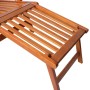 Tumbona de jardín con reposapiés de madera maciza de acacia de vidaXL, Tumbonas - Ref: Foro24-41433, Precio: 115,93 €, Descue...