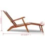 Tumbona de jardín con reposapiés de madera maciza de acacia by vidaXL, Loungers - Ref: Foro24-41433, Price: 113,07 €, Discoun...
