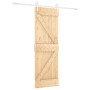 Puerta corredera con herrajes madera maciza de pino 70x210 cm en Puertas | Comprar online en Foru.es