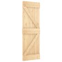 Puerta corredera con herrajes madera maciza de pino 70x210 cm en Puertas | Comprar online en Foru.es
