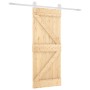 Puerta corredera con herrajes madera maciza de pino 85x210 cm en Puertas | Comprar online en Foru.es