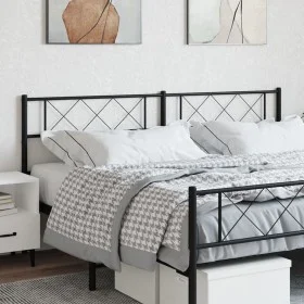 Black metal headboard 180 cm by , Headboards and footboards - Ref: Foro24-372313, Price: 30,75 €, Discount: %