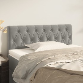 Cabecero de terciopelo gris claro 100x7x78/88 cm de , Cabeceros y pies de cama - Ref: Foro24-346334, Precio: 48,79 €, Descuen...
