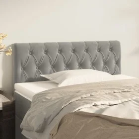Cabecero de terciopelo gris claro 100x7x78/88 cm de , Cabeceros y pies de cama - Ref: Foro24-346334, Precio: 48,18 €, Descuen...