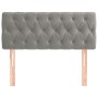 Cabecero de terciopelo gris claro 100x7x78/88 cm de , Cabeceros y pies de cama - Ref: Foro24-346334, Precio: 48,79 €, Descuen...