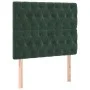 Cabeceros 2 unidades de terciopelo verde oscuro 90x7x78/88 cm de , Cabeceros y pies de cama - Ref: Foro24-3116707, Precio: 92...
