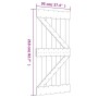 Puerta corredera con herrajes madera maciza de pino 95x210 cm en Puertas | Comprar online en Foru.es