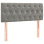 Cama box spring con colchón terciopelo gris claro 100x200 cm de , Camas y somieres - Ref: Foro24-3131123, Precio: 342,94 €, D...