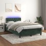 Cama box spring colchón y LED terciopelo verde oscuro 120x200cm de , Camas y somieres - Ref: Foro24-3134576, Precio: 380,56 €...