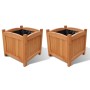 Juego de arriates de madera 2 unidades 30x30x30 cm de vidaXL, Maceteros y jardineras - Ref: Foro24-41301, Precio: 47,03 €, De...